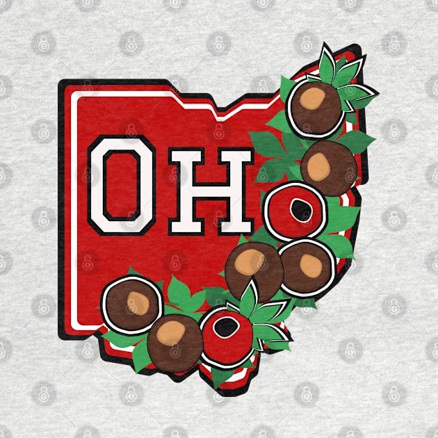 Ohio with Buckeyes by Official Friends Fanatic